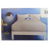 3 Piece Cotton Blend Sateen Full/Queen Duvet Cover Set