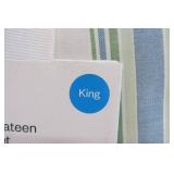 King Cotton Blend Sateen Duvet Cover and Sham Set