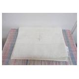 Taupe Mohawk Home Double Striped Bath Rug (Minor discoloration on the front, see photos)
