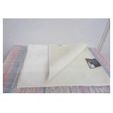Taupe Mohawk Home Double Striped Bath Rug (Minor discoloration on the front, see photos)
