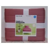 Twin/Twin Extra Long Satin Quilt Rose Pink - Room Essentials