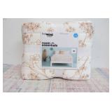 Room Essentials Full/Queen Satin Quilt Copper, Floral Sateen Coverlet.