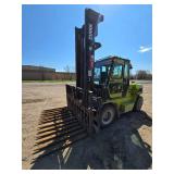 2017 Clark C60D Diesel Forklift with Cab & Heat