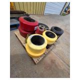 Lot of New / Old Stock Forklift Tires & Wheels - various styles & sizes