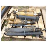 4 - Pallets of Misc. Hydraulic Cylinders & 2  Leaf Springs