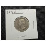 1943 Silver Washington Quarter