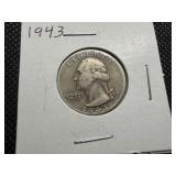 1943 Silver Washington Quarter