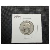 1944 Silver Washington Quarter