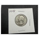 1948 Silver Washington Quarter