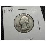 1948 Silver Washington Quarter