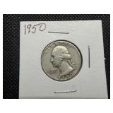 1950 Silver Washington Quarter