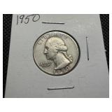 1950 Silver Washington Quarter