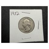 1952 Silver Washington Quarter