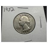 1952 Silver Washington Quarter