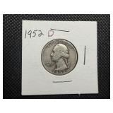 1952 D Silver Washington Quarter