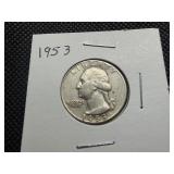1953 Silver Washington Quarter