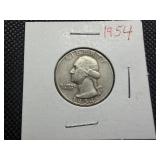 1954 Silver Washington Quarter