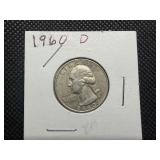 1960 D Silver Washington Quarter
