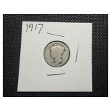 1917 Silver Mercury Dime