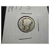 1917 S Silver Mercury Dime