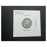 1935 Silver Mercury Dime