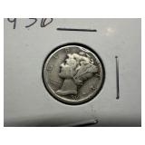 1936 Silver Mercury Dime
