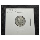 1937 Silver Mercury Dime