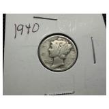 1940 Silver Mercury Dime