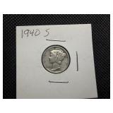 1940 S Silver Mercury Dime