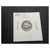 1941 D Silver Mercury Dime