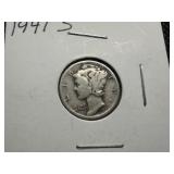 1941 S Silver Mercury Dime