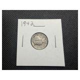 1942 Silver Mercury Dime