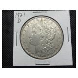 1921 D Morgan Silver Dollar