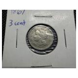 1867 Silver Three Cent