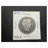 1899 O Barber Silver Half Dollar