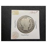 1902 P Barber Silver Half Dollar