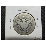 1902 P Barber Silver Half Dollar