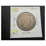 1908 D Barber Silver Half Dollar