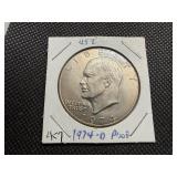 1974 D Ike Dollar Marked Proof When Purchased