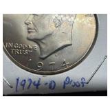 1974 D Ike Dollar Marked Proof When Purchased