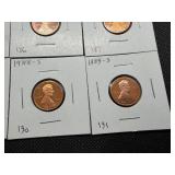 Eight Lincoln Pennies From the 1980's Marked BU/Proof When Purchased