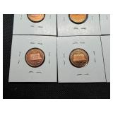 Eight Lincoln Pennies From the 1980's Marked BU/Proof When Purchased