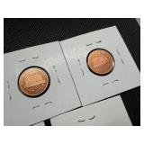Seven Lincoln Memorial Pennies from the 90's and 00's Marked BU/Proof When Purchased