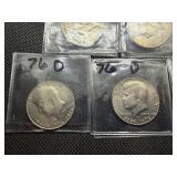 Five Bicentennial 1976 D Kennedy Half Dollars