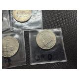 Five Bicentennial 1976 D Kennedy Half Dollars