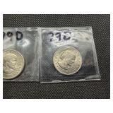 Three 1979 D Susan B Anthony Dollars