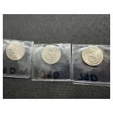 Three 1979 D Susan B Anthony Dollars