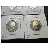 1980 S -1987 S Washington Quarters Some Marked BU (8 Coins)
