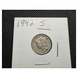1942 S Silver Mercury Dime