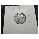 1943 D Silver Mercury Dime